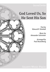 God Loved Us, So He Sent His Son TTBB choral sheet music cover